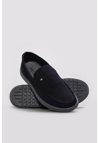 Ayakkabıhane İçi Dışı Hakiki Nubuk Deri Lacivert Erkek Casual Ayakkabı AH0830213112216