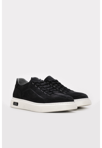 Ayakkabıhane Hakiki Deri Siyah Nubuk Erkek Casual Ayakkabı AH07303MA8790