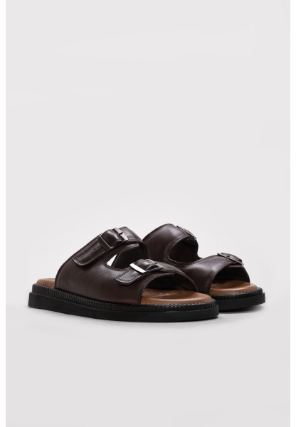 Ayakkabıhane İçi Dışı Hakiki Deri Kahve Erkek Terlik AH0830613120522