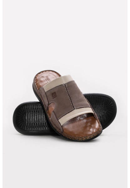 Ayakkabıhane İçi Dışı Hakiki Nubuk Deri Kum Tarz Erkek Terlik AH0830613120295