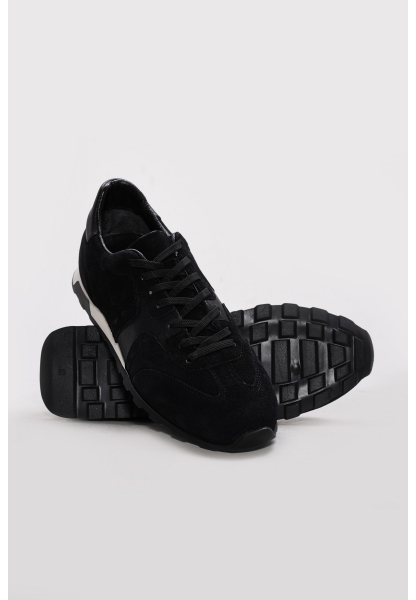 Ayakkabıhane İçi Dışı Hakiki Süet Deri Siyah Kadın Casual Ayakkabı AH083072612730