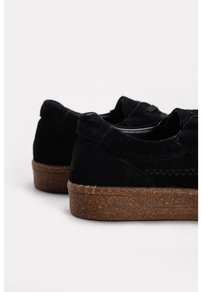 Ayakkabıhane İçi Dışı Hakiki Süet Deri Siyah Kadın Casual Ayakkabı AH08307261177