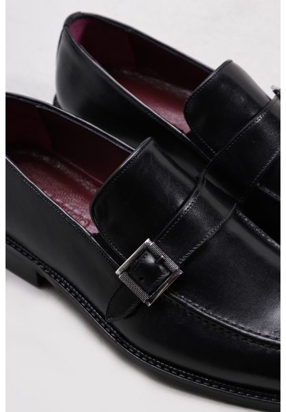 Ayakkabıhane İçi Dışı Hakiki Deri Siyah Antik Erkek Klasik Ayakkabı AH083081311451