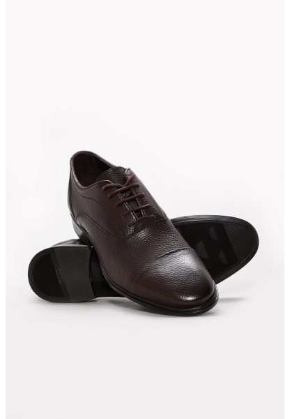 Ayakkabıhane İçi Dışı Hakiki Deri Kahve Bağcıklı Erkek Klasik Ayakkabı AH083091314542