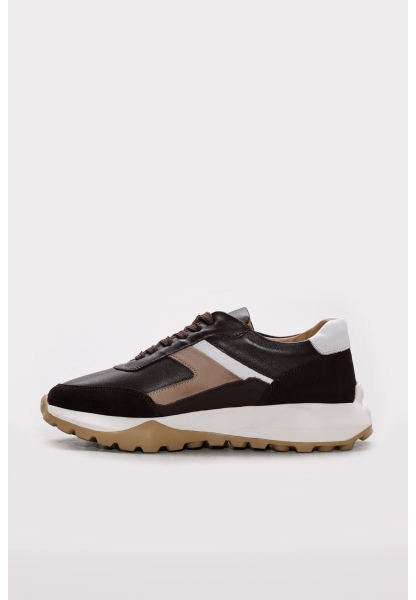  Ayakkabıhane İçi Dışı Hakiki Deri Kahve EVA Erkek Spor Sneaker Ayakkabı AH083111312117