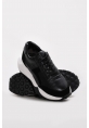 Ayakkabıhane İçi Dışı Hakiki Deri Siyah EVA  Erkek Spor Sneaker Ayakkabı AH083111312117