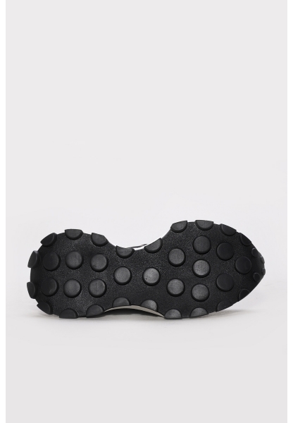 Ayakkabıhane Kaliteli Hakiki Deri Siyah Kadın Spor Sneaker Ayakkabı AH0831226120240
