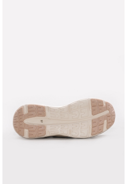 Ayakkabıhane İçi Dışı Hakiki Deri Bej Tarz Kadın Spor Sneaker Ayakkabı AH0831226141233