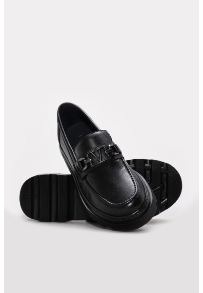 Ayakkabıhane Hakiki Deri Siyah Kadın Casual Ayakkabı AH07313ZA1012