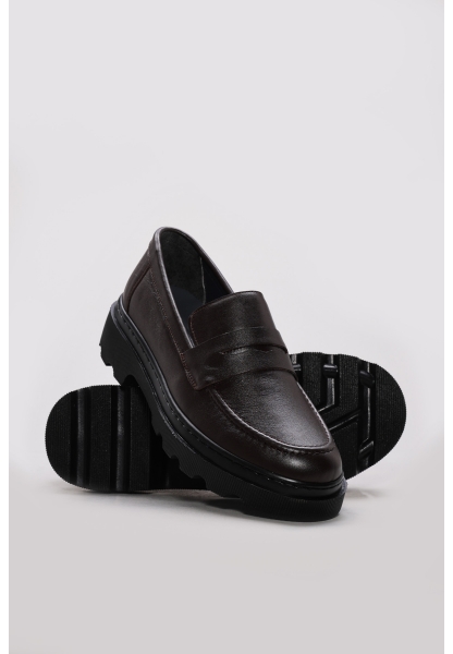 Ayakkabıhane Hakiki Deri Kahve Kadın Casual Ayakkabı AH07313ZA1012