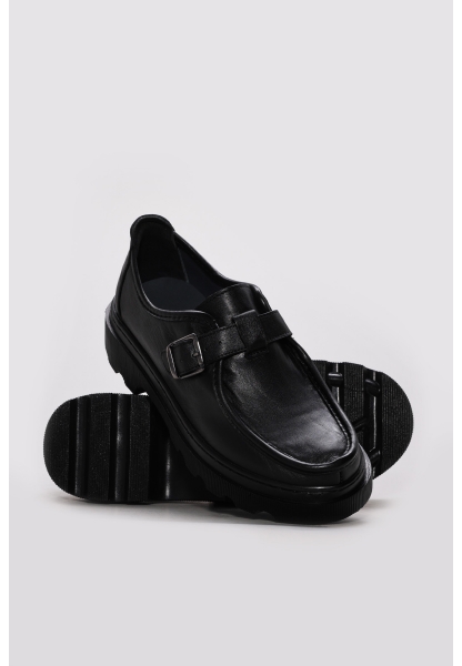 Ayakkabıhane Kaliteli Hakiki Deri Siyah Kadın Casual Ayakkabı AH0831326110246