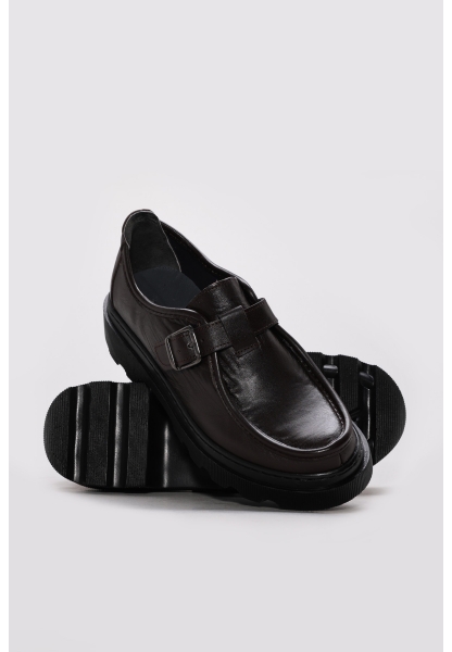 Ayakkabıhane Kaliteli Hakiki Deri Kahve Kadın Casual Ayakkabı AH0831326110246