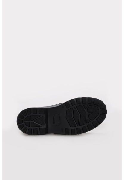 Ayakkabıhane İçi Dışı Hakiki Deri Siyah Kız Çocuk Casual Günlük AH083162413643