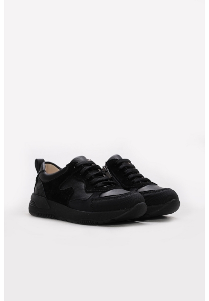 Ayakkabıhane İçi Dışı Hakiki Deri Siyah Erkek Çocuk Casual Ayakkabı AH083162413603