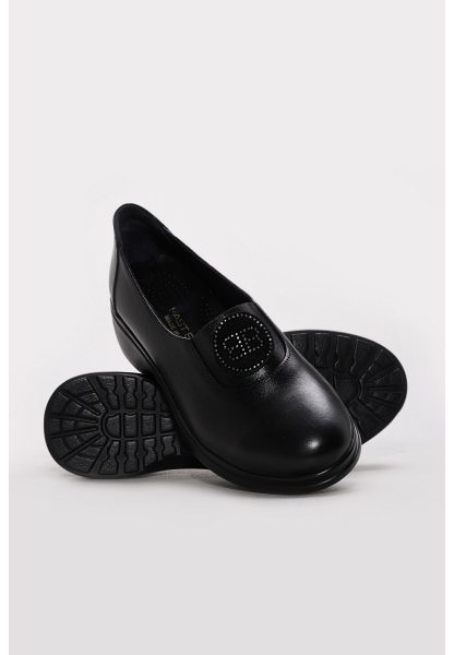 Ayakkabıhane İçi Dışı Hakiki Deri Siyah Kadın Casual Ayakkabı AH083172618252631