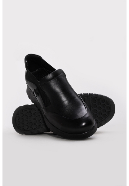 Ayakkabıhane İçi Dışı Hakiki Deri Siyah Rahat Kadın Casual Ayakkabı AH0831726172051230