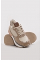 Ayakkabıhane İçi Dışı Hakiki Deri Bej Kadın Spor Sneaker Ayakkabı AH083352619306