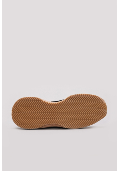 Ayakkabıhane İçi Dışı Hakiki Deri Siyah Kadın Spor Sneaker Ayakkabı AH083352619558