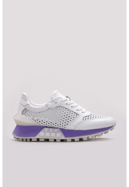 Ayakkabıhane İçi Dışı Hakiki Deri Beyaz Kadın Spor Sneaker Ayakkabı AH083352611987