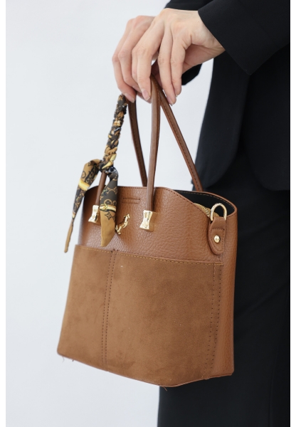 Ayakkabıhane Kahve Süet Kadın Omuz Çanta AH07337CA1407