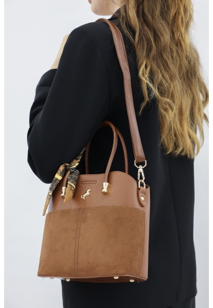 Ayakkabıhane Kahve Süet Kadın Omuz Çanta AH07337CA1407