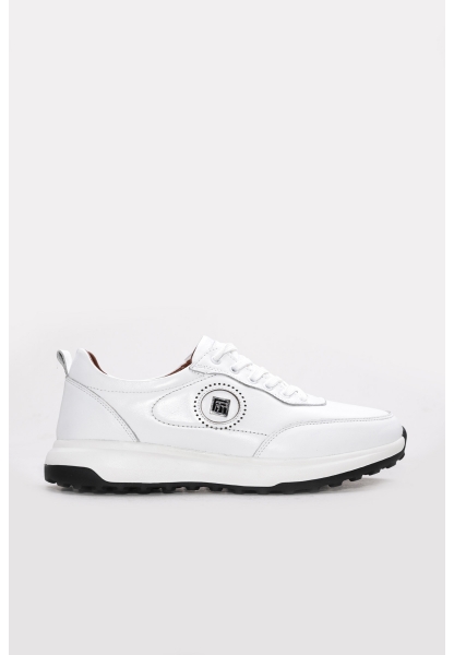 Ayakkabıhane İçi Dışı Hakiki Deri Beyaz EVA Erkek Spor Sneaker Ayakkabı AH083431312113