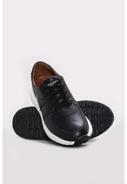 Ayakkabıhane Hakiki Deri Siyah Erkek Casual Ayakkabı AH07343MA2010