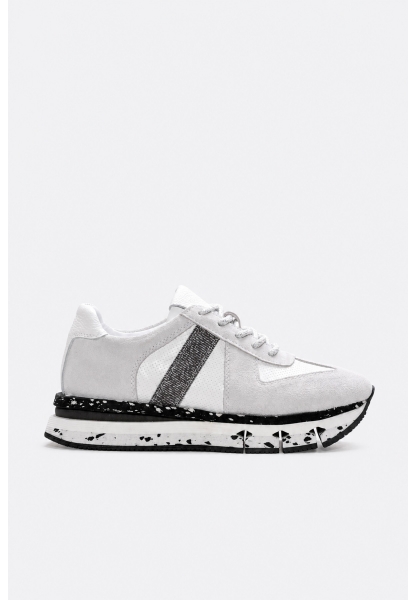 Ayakkabıhane İçi Dışı Hakiki Deri Beyaz Kadın Spor Sneaker Ayakkabı AH083352619523