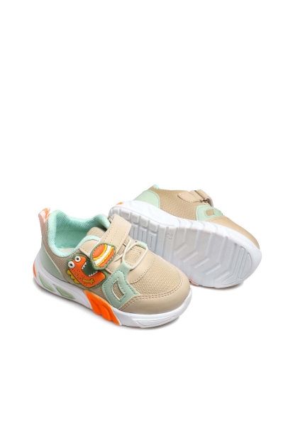 Ayakkabıhane Bej Su Yesıl Orange Unisex Çocuk Sneaker Ayakkabı AH07461BA105