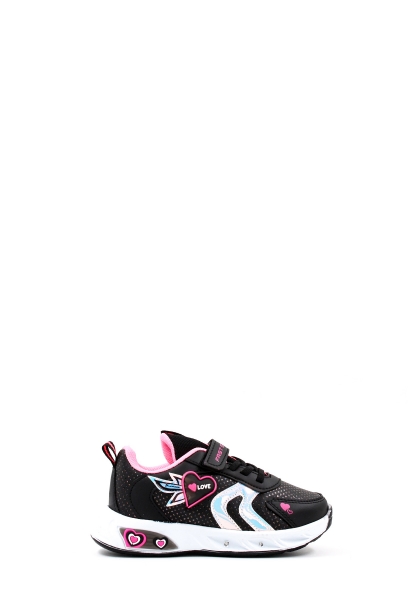 Ayakkabıhane Siyah Fuşya Unisex Çocuk Sneaker Ayakkabı AH07461XCA204