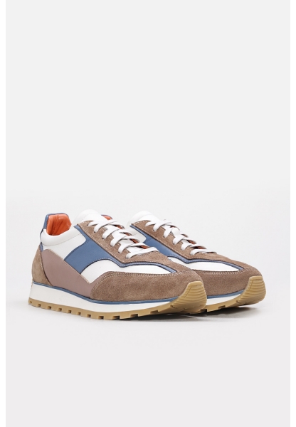 Ayakkabıhane İçi Dışı Hakiki Deri Kahve Beyaz  EVA Erkek  Sneaker Ayakkabı AH08530131255738