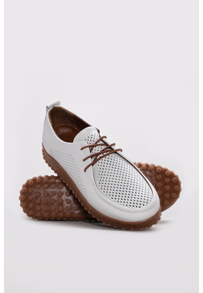 Ayakkabıhane Hakiki Deri Beyaz Kadın Casual Ayakkabı 583ZA2610 AH07583ZA2610-1