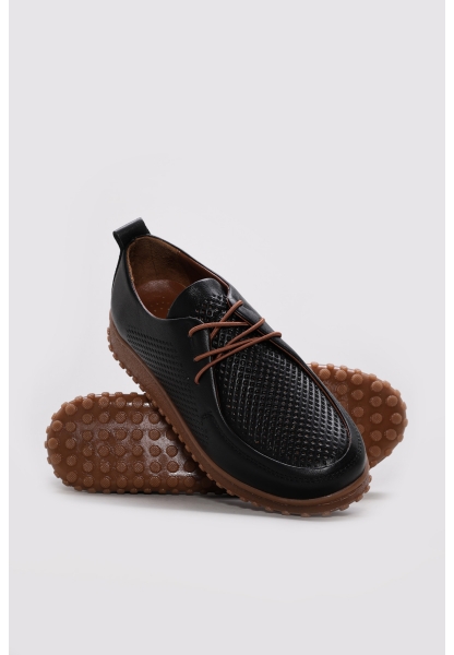 Ayakkabıhane Hakiki Deri Siyah Kadın Casual Ayakkabı 583ZA2610 AH07583ZA2610-1