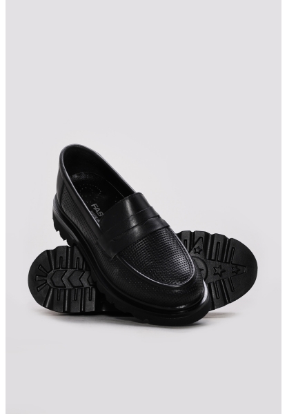 Ayakkabıhane Hakiki Deri Siyah Kadın Casual Ayakkabı 583ZA2901 AH07583ZA2901-1