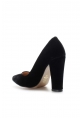 Ayakkabıhane Siyah Süet Kadın Kalın Topuklu Ayakkabı Vinleks AH610ZA1801