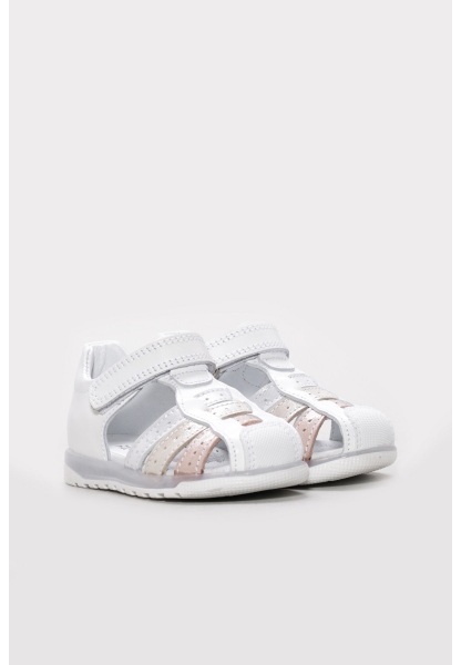 Ayakkabıhane İçi Dışı Hakiki Deri Beyaz Sedef Kız Çocuk Sandalet AH08612211141