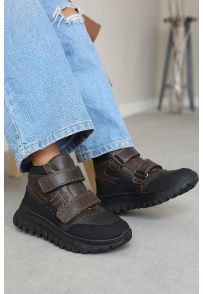 Ayakkabıhane Hakiki Deri Kürklü Kahve Unisex Çocuk Klasik Bot 612KFA1586 AH07612KFA1586-2