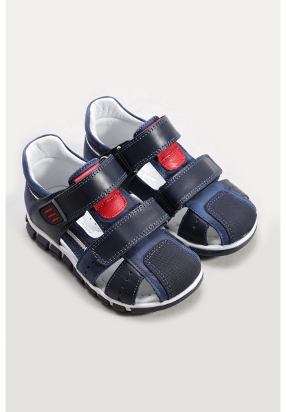 Ayakkabıhane İçi Dışı Hakiki Deri Lacivert Erkek Çocuk Sandalet AH086121611137