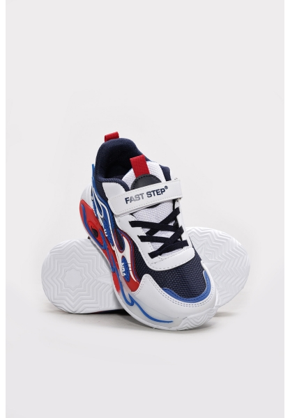 Ayakkabıhane Beyaz Lacivert Kırmızı Erkek Çocuk Sneaker Ayakkabı AH1E6152431120