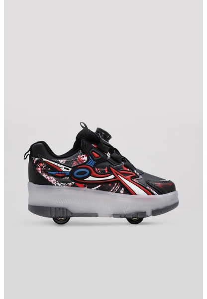 Ayakkabıhane Siyah Erkek Çocuk Spor Sneaker Ayakkabı AH1E59824519731
