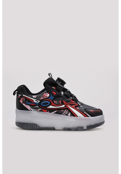 Ayakkabıhane Siyah Erkek Çocuk Spor Sneaker Ayakkabı AH1E59824519731