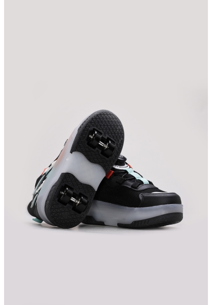 Ayakkabıhane Siyah Oranj Erkek Çocuk Spor Sneaker Ayakkabı AH1E6152451135