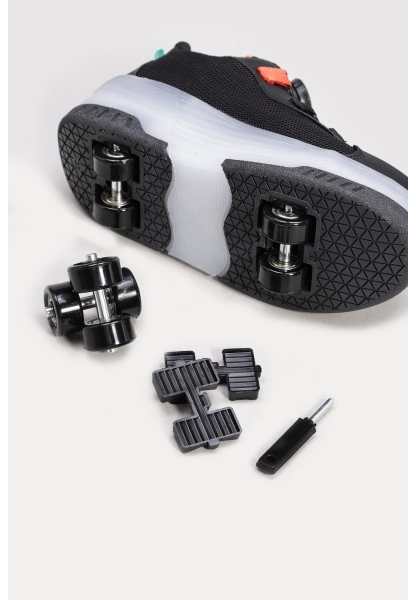 Ayakkabıhane Siyah Oranj Erkek Çocuk Spor Sneaker Ayakkabı AH1E6152451135