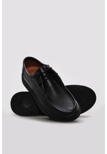 Ayakkabıhane Hakiki Deri Siyah Floter Erkek Casual Ayakkabı AH07628MA2024