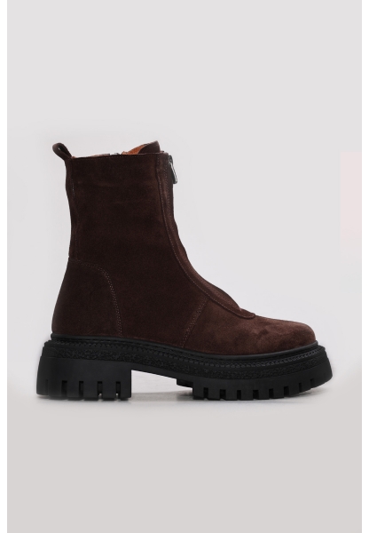 Ayakkabıhane Hakiki Deri Kürklü Kahve Süet Kadın Klasik Bot AH07657KZA2511