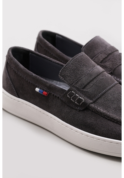 Ayakkabıhane İçi DIşı Hakiki Süet Deri Gri EVA Erkek Günlük Casual Ayakkabı AH086621311110