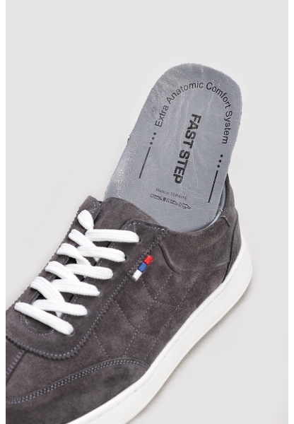 Ayakkabıhane İçi Dışı Hakiki Süet Deri Gri Erkek Casual Ayakkabı AH086621311108