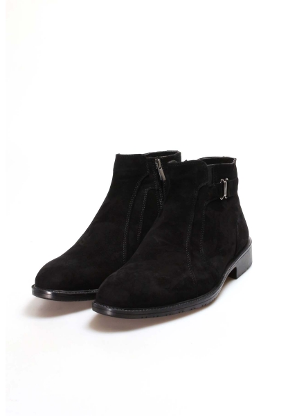 Ayakkabıhane İçi Kürklü Dışı Hakiki Süet Deri Siyah Erkek Klasik Bot AH08711111314125