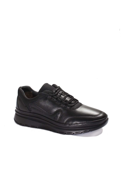 Ayakkabıhane İçi Dışı Hakiki Deri Siyah Erkek Spor Sneaker Ayakkabı AH077171113114150
