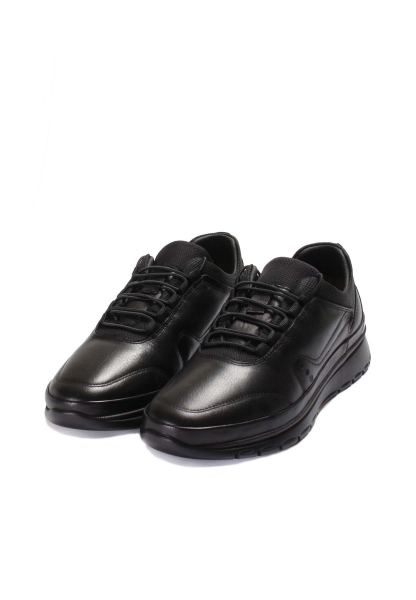 Ayakkabıhane İçi Dışı Hakiki Deri Siyah Erkek Spor Sneaker Ayakkabı AH077171113114150